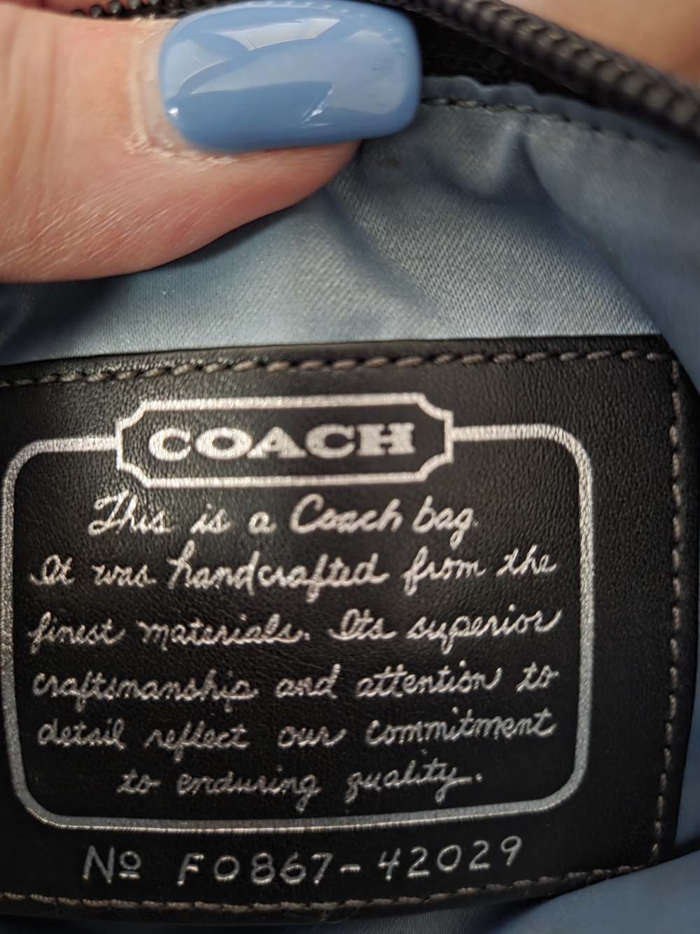 Coach Black Signature Crossbody Bag with Glitter Trim - Picture 4 of 4